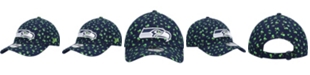 New Era Big Girls College Navy Seattle Seahawks Floral 9Twenty Adjustable Hat